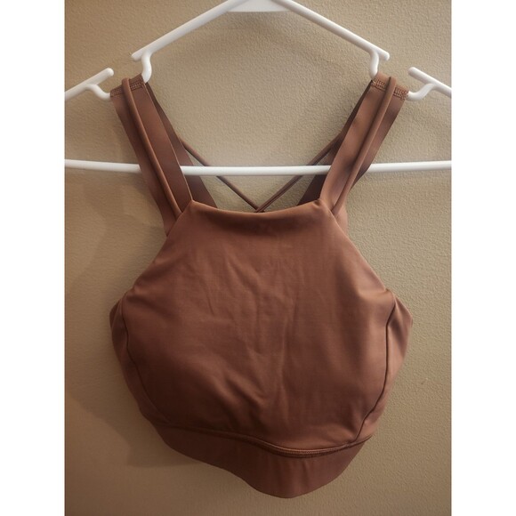 Lululemon Strong Heart Bra Medium Support C/D Cup Size 4 Padded Ancient Copper - Picture 1 of 5